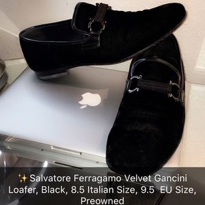 COPY - ✨Salvatore Ferragamo Velvet Loafer, Black,…
